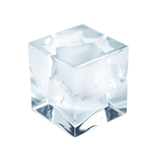 Cubo de hielo cristalino